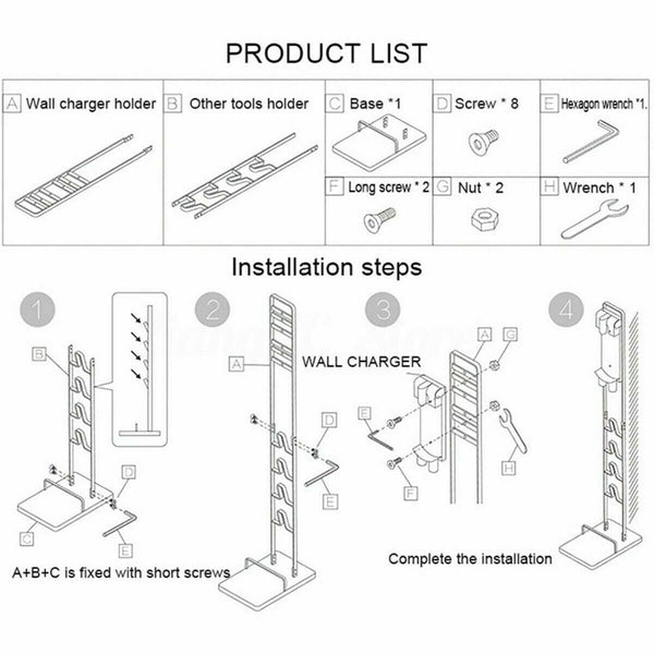 Freestanding Cordless Vacuum Cleaner Stand Rack Holder For Dyson V6 7 V8 V10 V11 Vacuum Cleaners