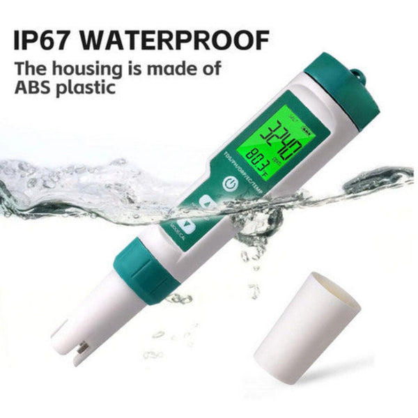 7 In 1 Ph Meter Tds/Ec/Salt/Temp Water Quality Monitor Tester Pen Pool Aquarium Pool Water Testing & Kits