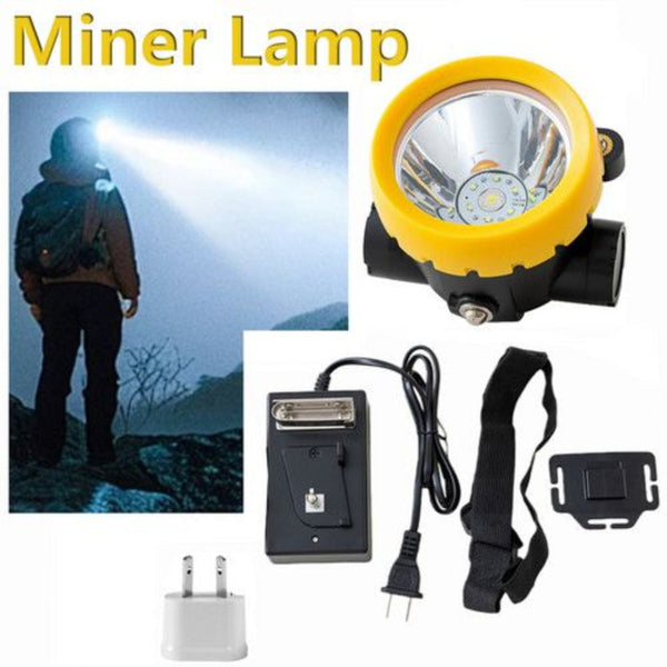 Led Miner Headlight 3000 Lux High Bright Waterproof Hard Hat Lamp Rechargeable Head Torches