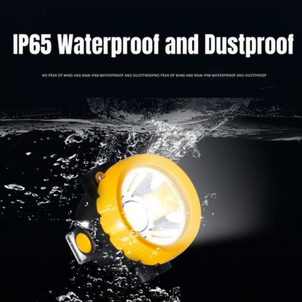 Led Miner Headlight 3000 Lux High Bright Waterproof Hard Hat Lamp Rechargeable Head Torches