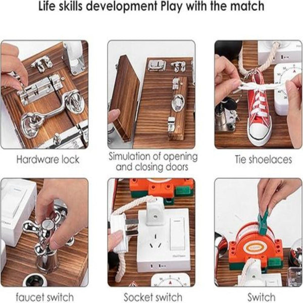 Activity Board Educational Learning Brain Games Preschool Au Sensory Toys