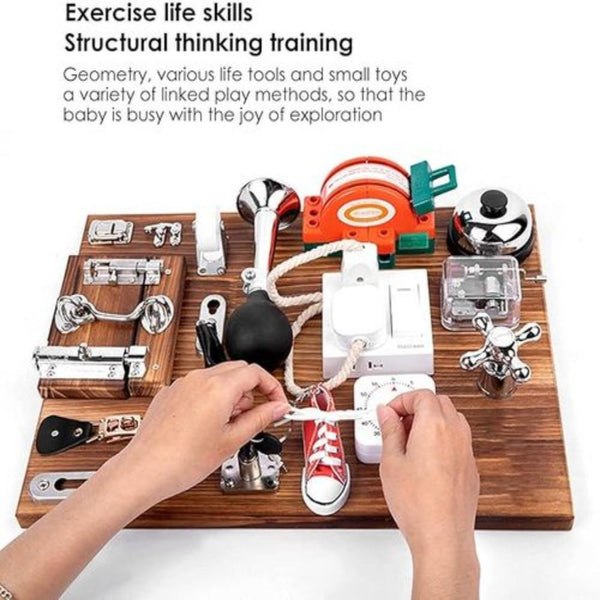 Activity Board Educational Learning Brain Games Preschool Au Sensory Toys