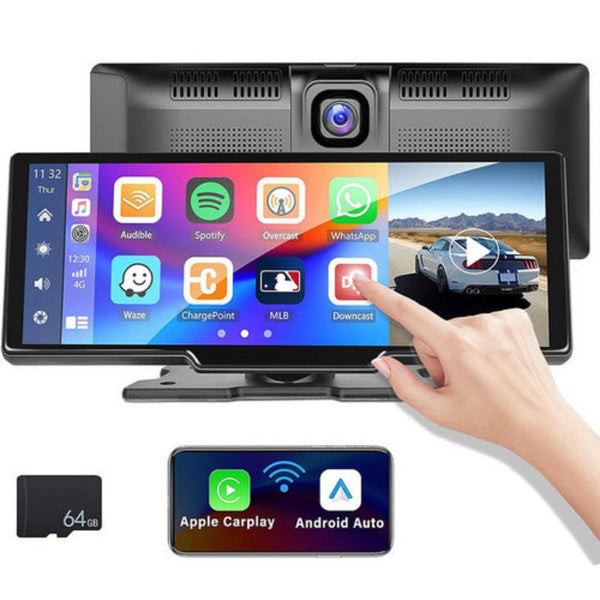 10.26 Inch 4K Car Camera Carplay Android Auto Locator Technology Navigation Dashboard Recorder Video In Dash Units W/O Gps