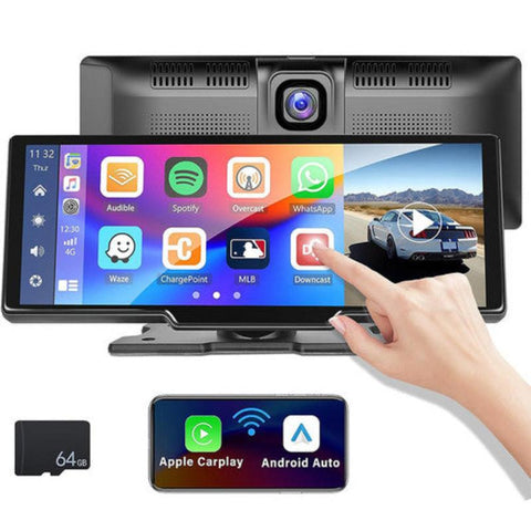 10.26 Inch 4K Car Camera Carplay Android Auto Locator Technology Navigation Dashboard Recorder Video In Dash Units W/O Gps