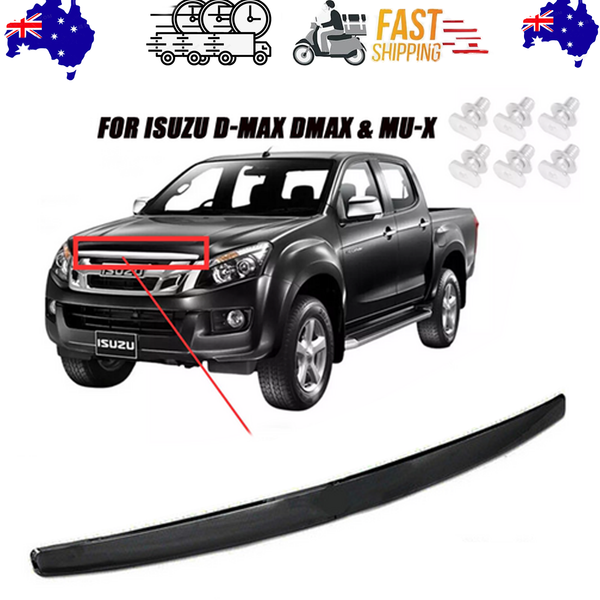 Black Chrome Front Bonnet Hood Trim For Isuzu D Max And Mu X Mitts Bonnets & Buffing Pads
