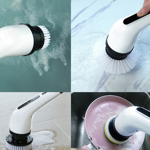 9In1 Electric Spin Scrubber Turbo Cleaning Brush Cordless Chargeable Tool Mops Brooms & Scrubbers