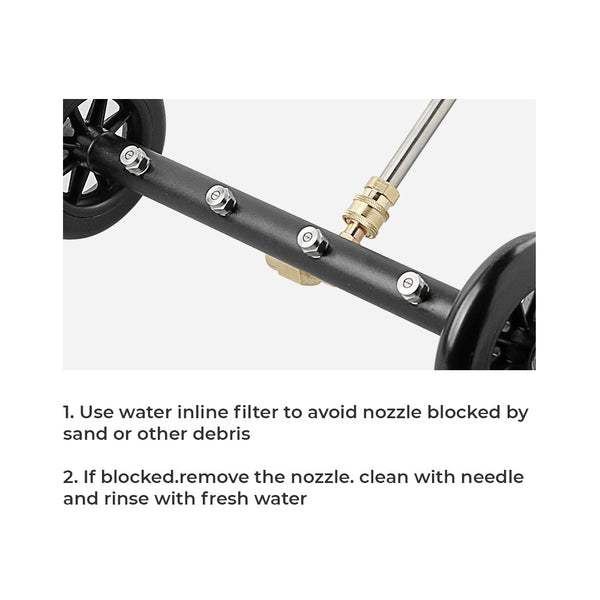 High Pressure Water Spray Broom Car Chassis Undercarriage Cleaner Washer 4000Psi Car Water Spray Gun