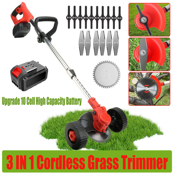 String Trimmers 3In1 Cordless Grass Trimmer Lawn Brush Cutter Whipper Snipper With 2 Battery
