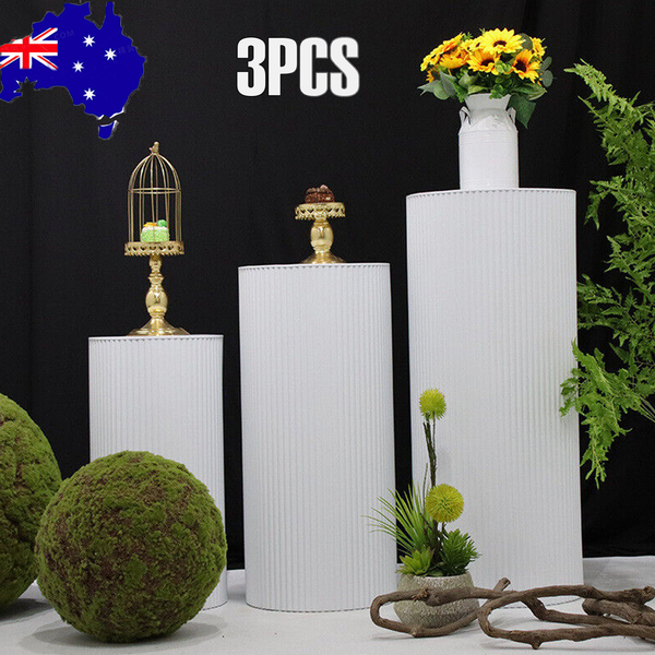 Metal Wedding Plinths Cylinder Pedestal Stand For Cake Dessert Display Wedding Cake Stands & Plates