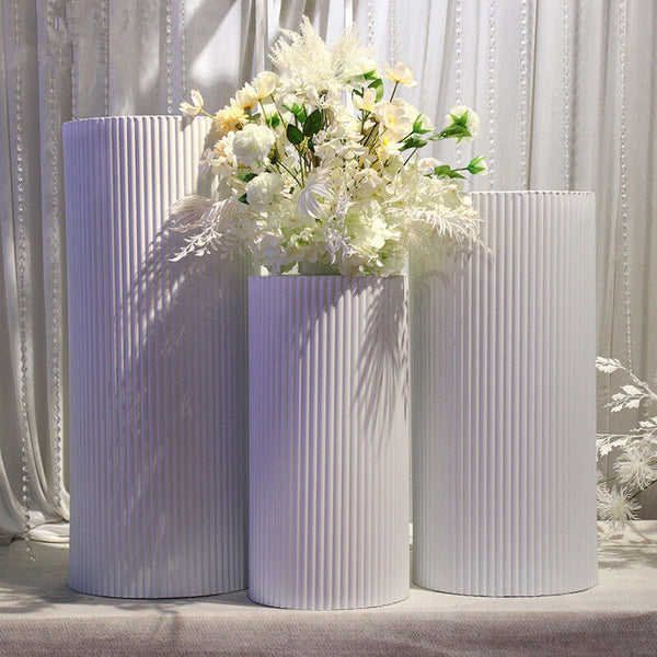Metal Wedding Plinths Cylinder Pedestal Stand For Cake Dessert Display Wedding Cake Stands & Plates