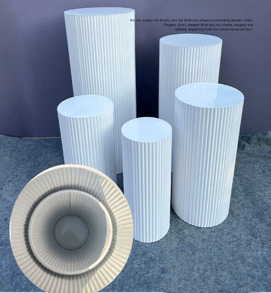 Metal Wedding Plinths Cylinder Pedestal Stand Cake Dessert Display Wedding Cake Stands & Plates