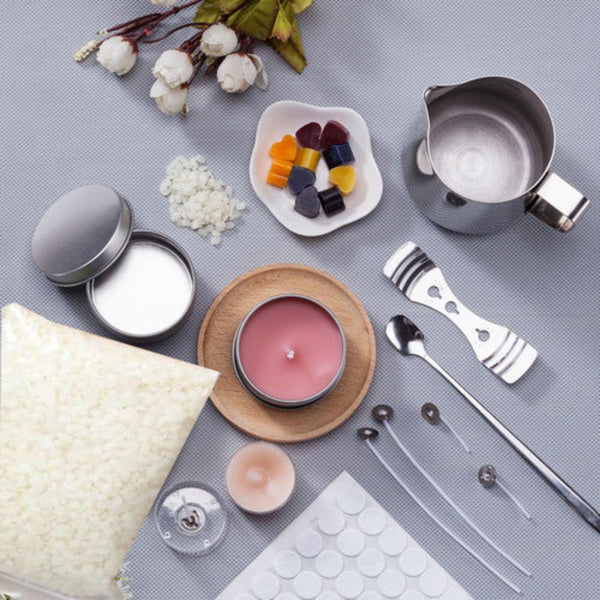 Diy Candle Making Kit 1Kg Wax Bean Electric Melter Pouring Pot Thermometer Candle & Soap Making Kits