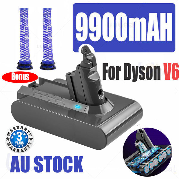 9900Mah For Dyson V6 Battery Sv03 Sv04 Sv09 Dc58 Dc59 Dc61 Dc62 Dc74 Animal Vacuum Cleaner Parts