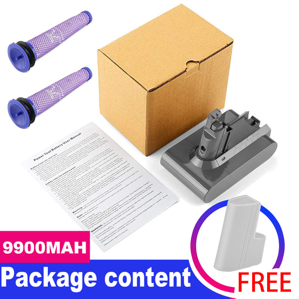 9900Mah For Dyson V6 Battery Sv03 Sv04 Sv09 Dc58 Dc59 Dc61 Dc62 Dc74 Animal Vacuum Cleaner Parts