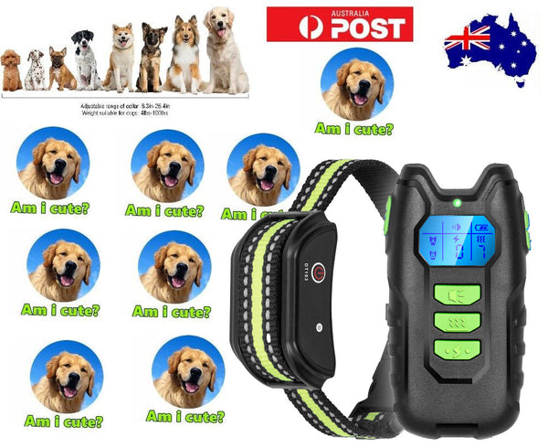 Electric Pet Dog Training Anti Bark Collar Sound Vibrate Autorechargeable New Bark Control