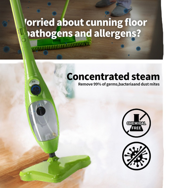 Steam Mop Handheld Carpet Cleaner High Pressure Steamer Floor Cleaning 1300W Steam Cleaners