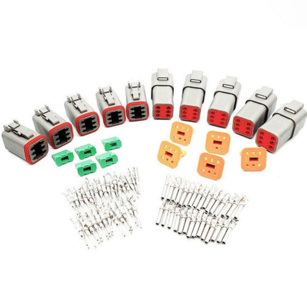 5 Set Deutsch Dt 6 Way Pin Male/Female Kit Electrical Connector Plug Waterproof Wire & Cable Connectors