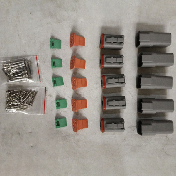5 Set Deutsch Dt 6 Way Pin Male/Female Kit Electrical Connector Plug Waterproof Wire & Cable Connectors