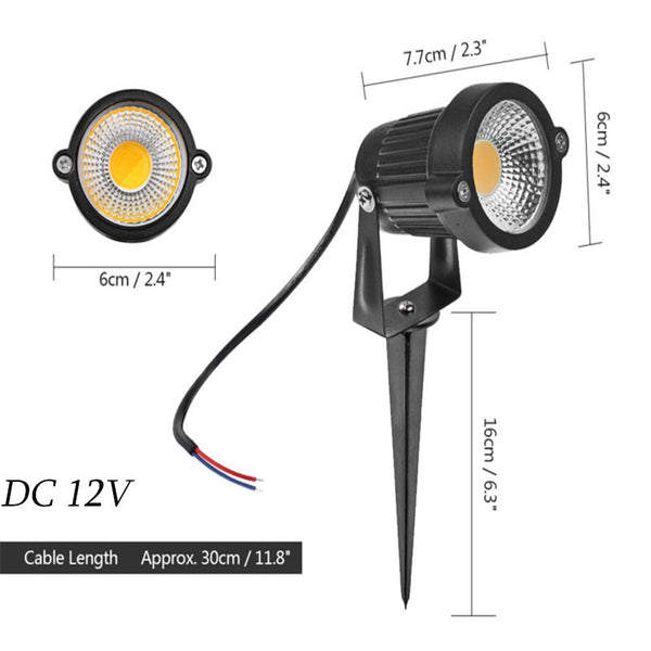 10X 12V Led Waterproof Garden Spotlights Outdoor Landscape Flood Lights Cool White Spike Yard Lamps Landscape & Walkway Lights