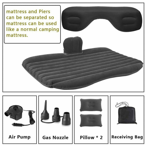 Inflatable Car Back Seat Mattress Portable Camping Travel Air Bed Inflatable Mattresses & Airbeds