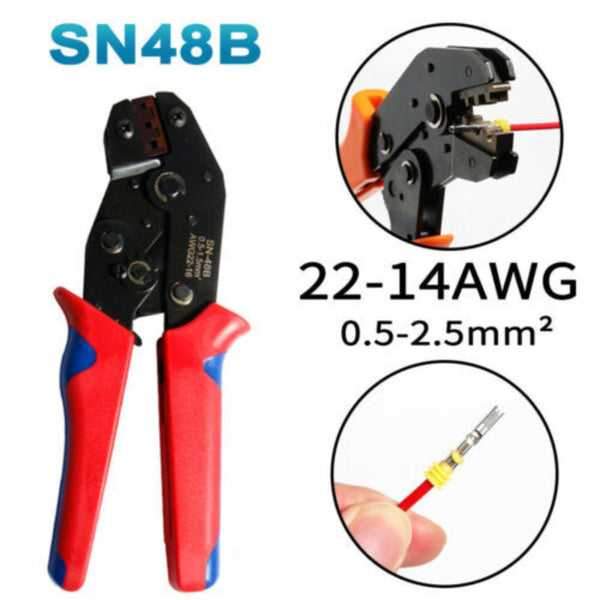 Assorted Waterproof Insulated Electrical Wiring Connectors Crimp Terminals Plier Hand Crimpers & Strippers