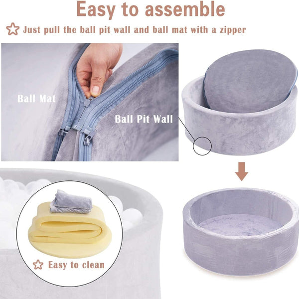 90X30cm Ocean Ball Play Pit Soft Baby Kids Paddling Foam Pool Child Barrier Toy Baby Playpens