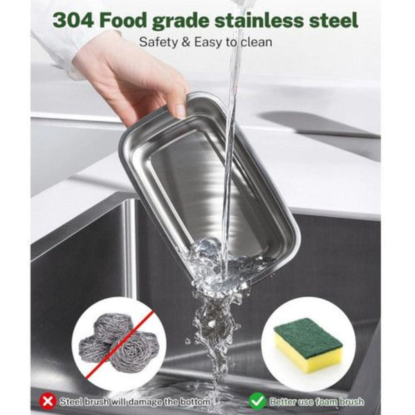 1L Cordless Electric Heated Lunch Box 16000Mah 60W 304 Stainless Steel Black And Gray Lunchboxes