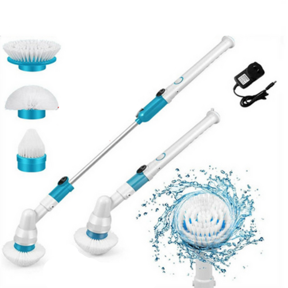 10Pcs Rechargeable Spin Scrubber Electric Turbo Cleaning Brush Cordless Kit Mops Brooms & Scrubbers