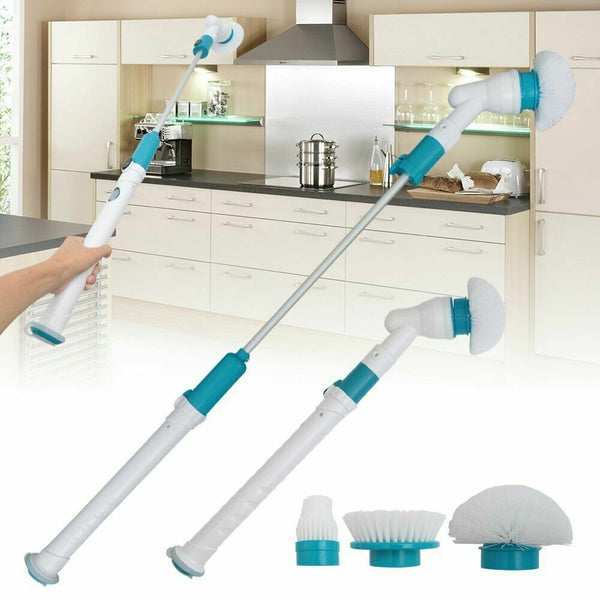 10Pcs Rechargeable Spin Scrubber Electric Turbo Cleaning Brush Cordless Kit Mops Brooms & Scrubbers