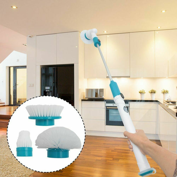 10Pcs Rechargeable Spin Scrubber Electric Turbo Cleaning Brush Cordless Kit Mops Brooms & Scrubbers