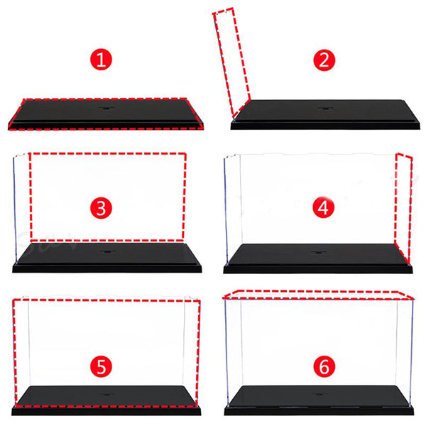 35X25x20cm Acrylic Display Case Dustproof Car Trucks Vans Model Box Collection Storage Display Stands