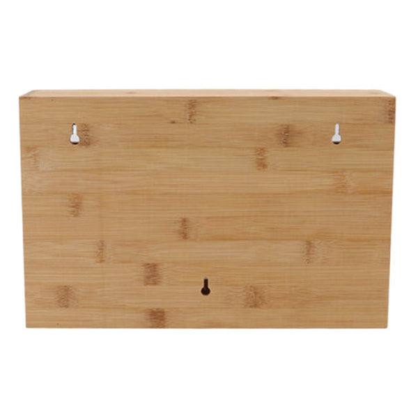 3 Grids Bamboo Food Wrap Dispenser Cutter Foil Cling Film Storage Holder Box Kitchen Cling Film Foil & Food Wraps