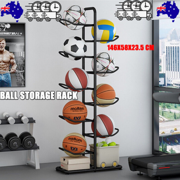 Basketball Soccer Storage Rack Sport Ball Organizer Holder Display Stand Ball Racks