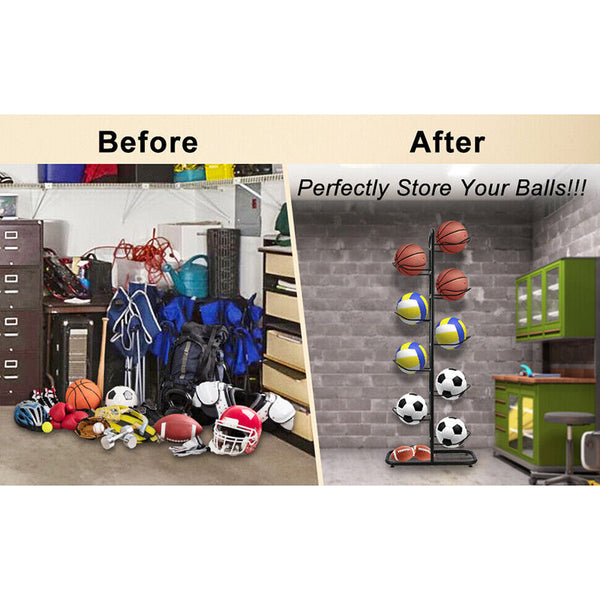 Basketball Soccer Storage Rack Sport Ball Organizer Holder Display Stand Ball Racks