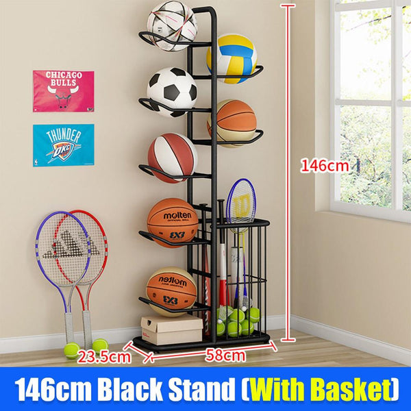 Basketball Soccer Storage Rack Sport Ball Organizer Holder Display Stand With Ball Racks
