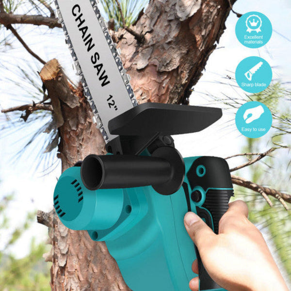 12"Inch Cordless Electric Chainsaw + Battery Brushless Wood Cutter Saw Chainsaws