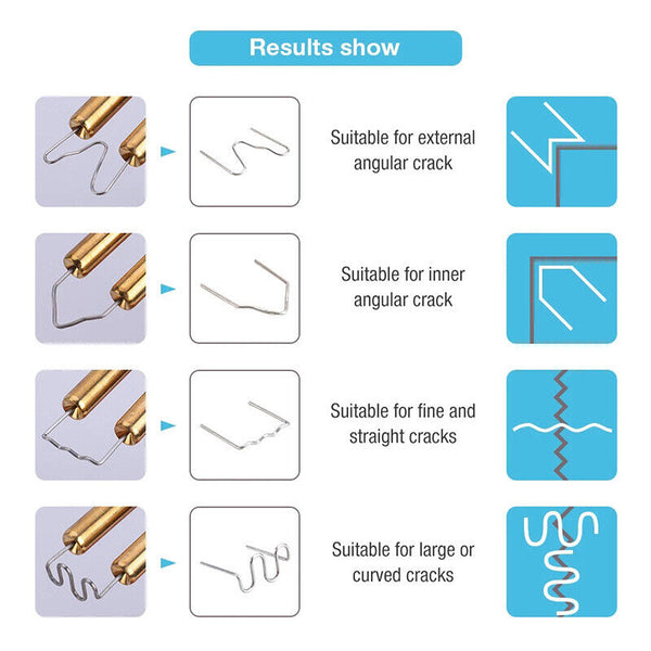 Other Welding Equipment 2200Pcs Plastic Welder Garage Tool Hot Staple Staplers Bumper Repair Welding Kit