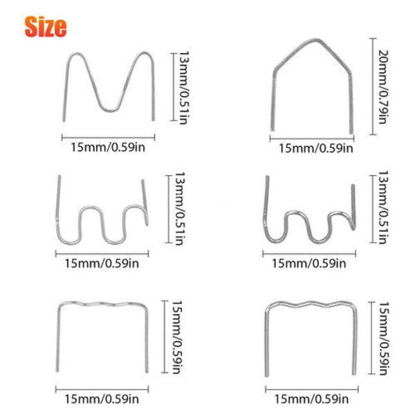 Other Welding Equipment 2200Pcs Plastic Welder Garage Tool Hot Staple Staplers Bumper Repair Welding Kit