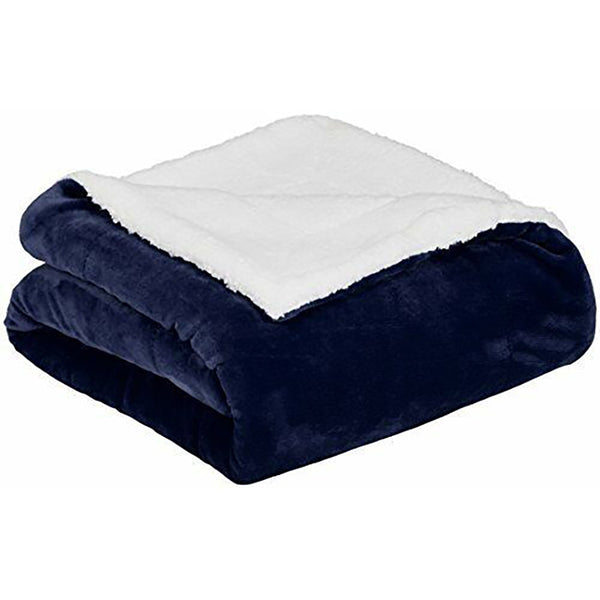 Double Side Flannel Heated Electric Throw Rug Blanket Fast Heating Warm Washable Blue Electric Blankets