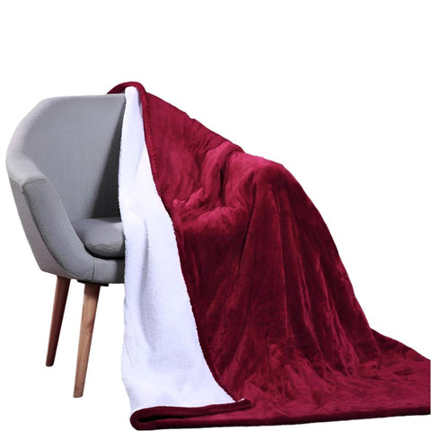 Double Side Flannel Heated Electric Throw Rug Blanket Fast Heating Warm Washable Red Electric Blankets
