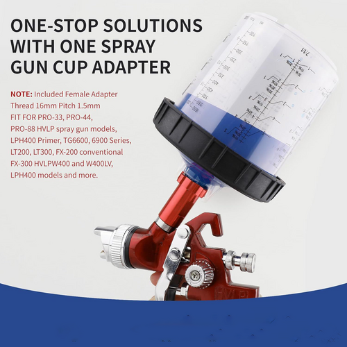 50 Sets Clear Spray Gun Cup Lids Liners Kit With Micron Filter 600Ml Paint Sprayers