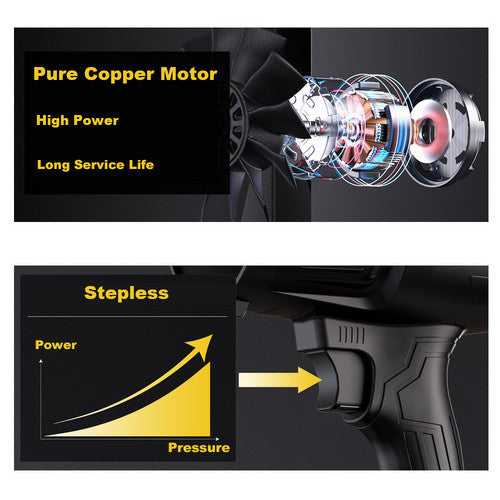 Stepless Cordless Leaf Blower With 2 Batteries Portable Handheld Turbo Jet Fan Au Leaf Blowers