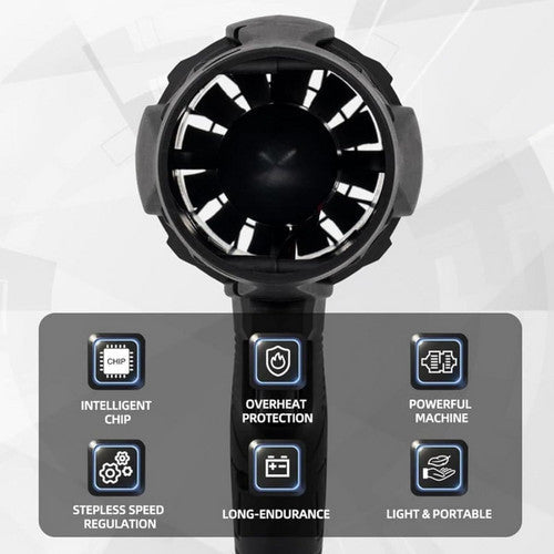 Stepless Cordless Leaf Blower With 2 Batteries Portable Handheld Turbo Jet Fan Au Leaf Blowers