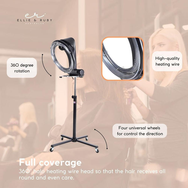 New Standing Hair Dryer Accelerator Colour 360 Rotating Halo Rolling Salon Equipment Hair Dryers