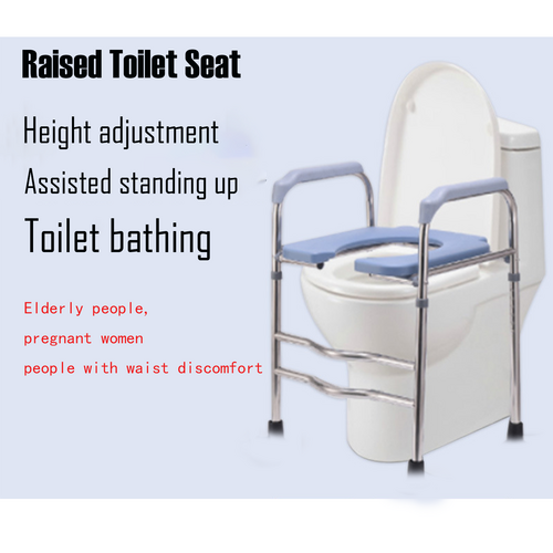 Upgrade Raised Toilet Seat 19.3" 25.2" 150Kg Universal Riser For Elderly Toilest Seats