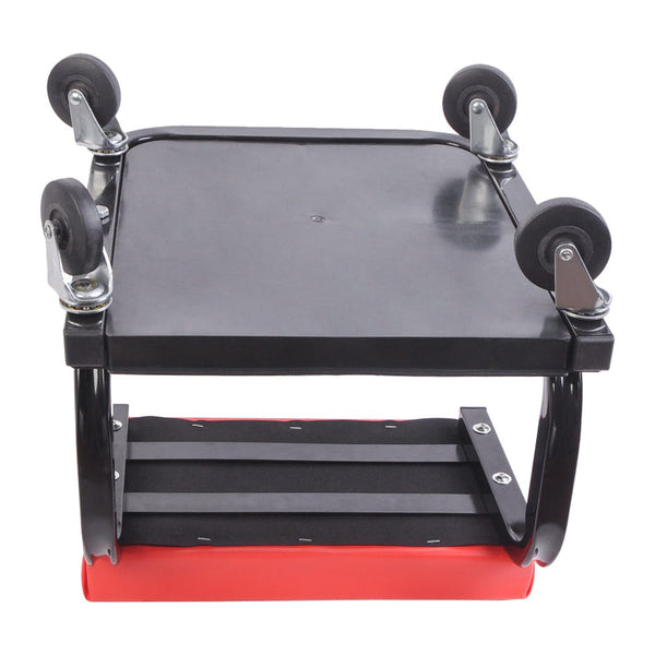 Padded Rolling Creeper Garage Mechanics Roller Seat Stool Chair With Tool Tray Mechanic Roller Seats