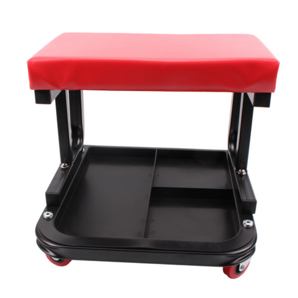 Padded Rolling Creeper Garage Mechanics Roller Seat Stool Chair With Tool Tray Mechanic Roller Seats