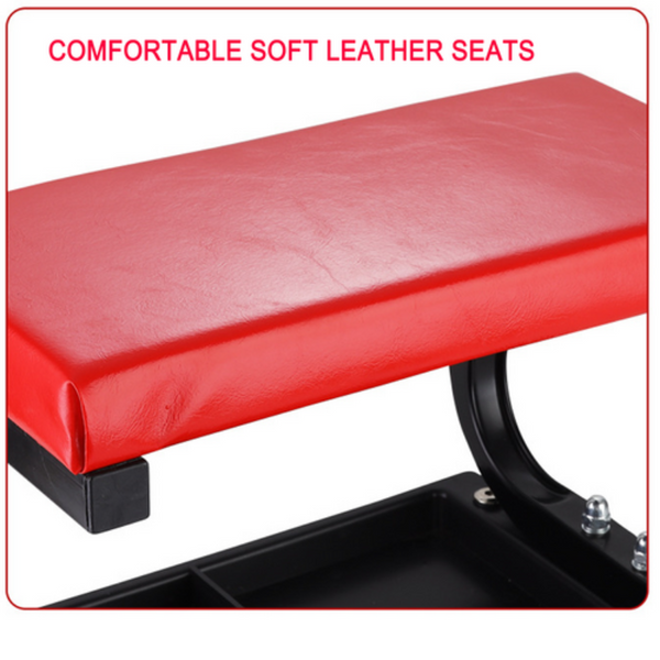 Padded Rolling Creeper Garage Mechanics Roller Seat Stool Chair With Tool Tray Mechanic Roller Seats