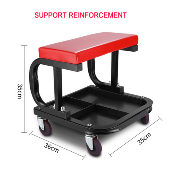Padded Rolling Creeper Garage Mechanics Roller Seat Stool Chair With Tool Tray Mechanic Roller Seats