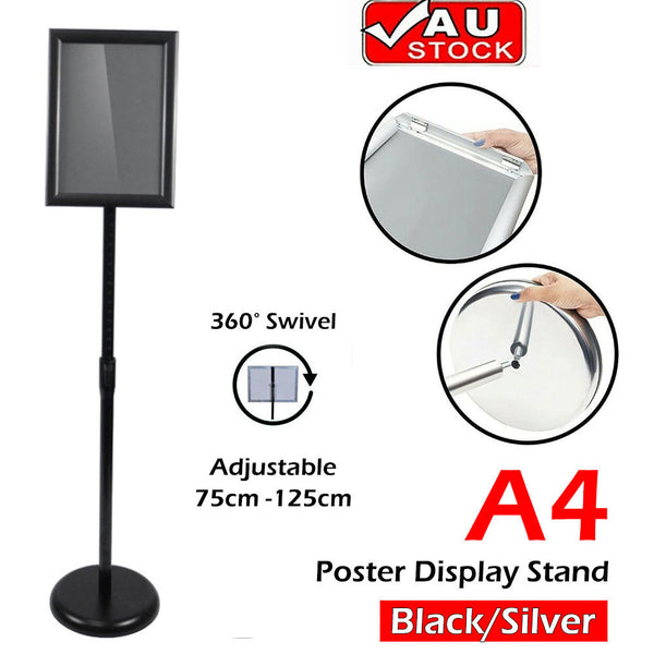 A4 Floor Poster Stand Foyer Pedestal Sign Holder Business Menu Display Au Stock Restaurant Signs